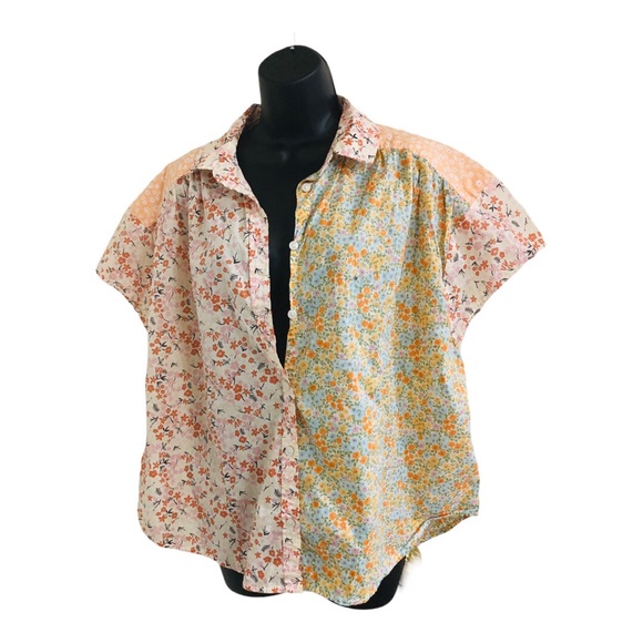 American Eagle Outfitters Tops - American eagle outfitters paisley multi vintage look relaxed fit button size M